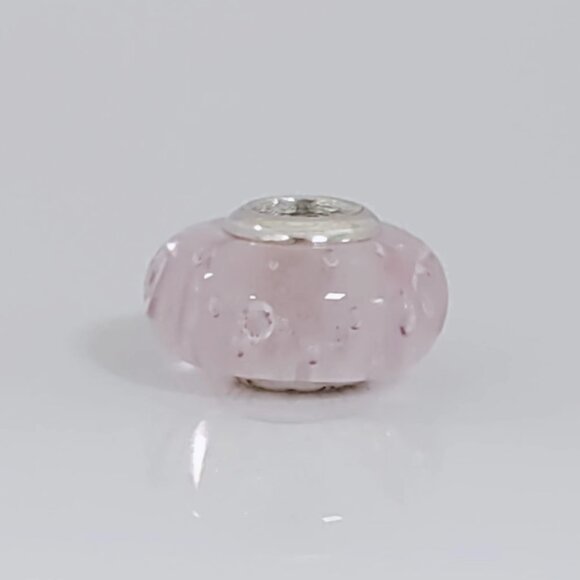 Pandora Pink Effervescence Murano Glass Bead Charm String Beaded Bracelet S925 - Picture 1 of 4